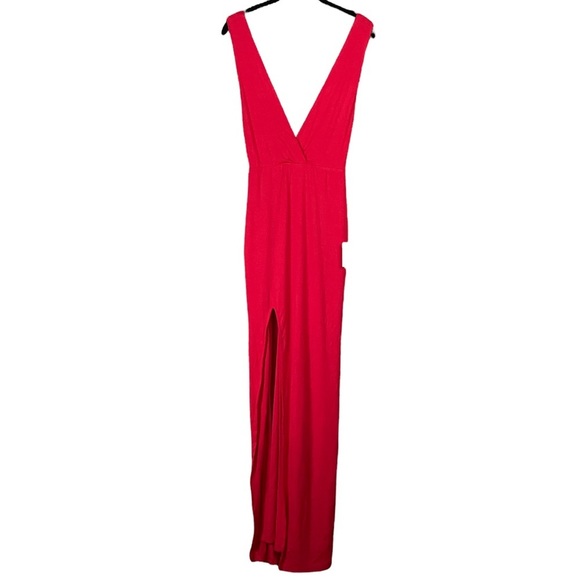 superdown Dresses & Skirts - Superdown Erika Deep V Jersey Maxi Dress Red Size XS NWT